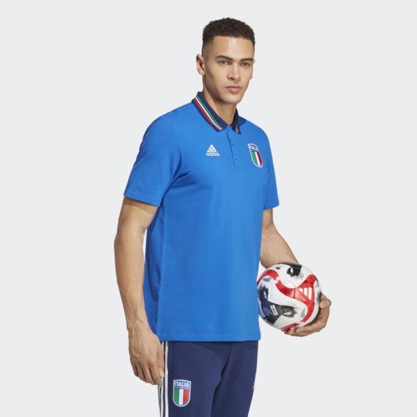 Polo Adidas Bleu Italie