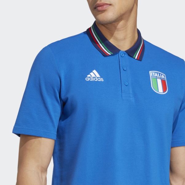 Polo Adidas Bleu Italie