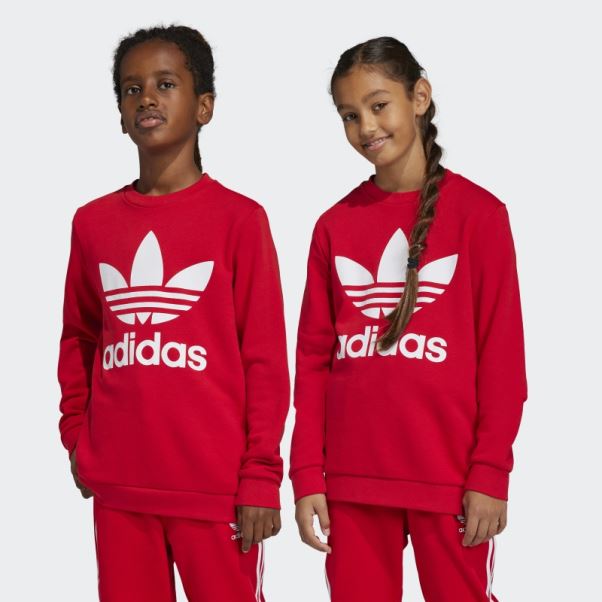 Sweat Ras Du Cou Trèfle écarlate Adidas