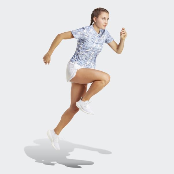 Adidas Possède Le T-shirt De Course Camo Run Bleu Aube