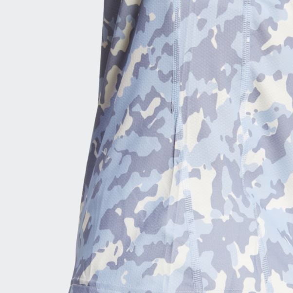 Adidas Possède Le T-shirt De Course Camo Run Bleu Aube