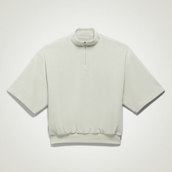 Vert Adidas Basketball Velours 1/2 Zip Sweat Fashion
