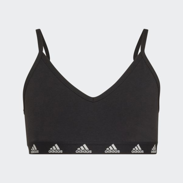 Soutien-gorge Purebare Noir En Coton à Maintien Léger Adidas