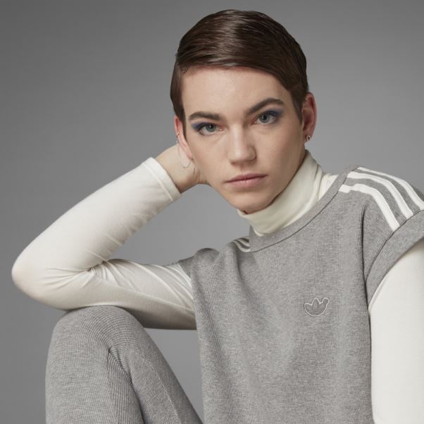 T-shirt Court Gaufré Version Bleue Adidas Core Heather