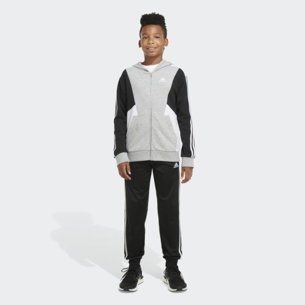 Adidas Clrblk Hood Ft Jkt Gris Moyen