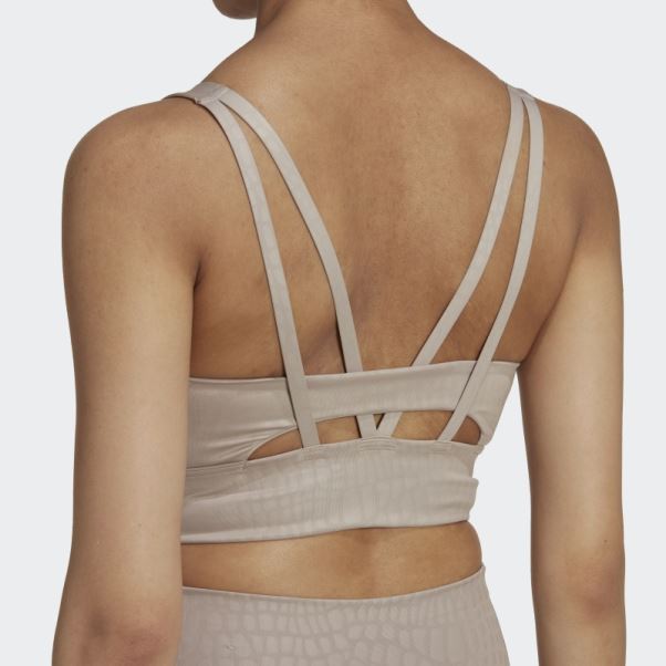 Soutien-gorge Long à Maintien Moyen Powerimpact Training Beige Adidas