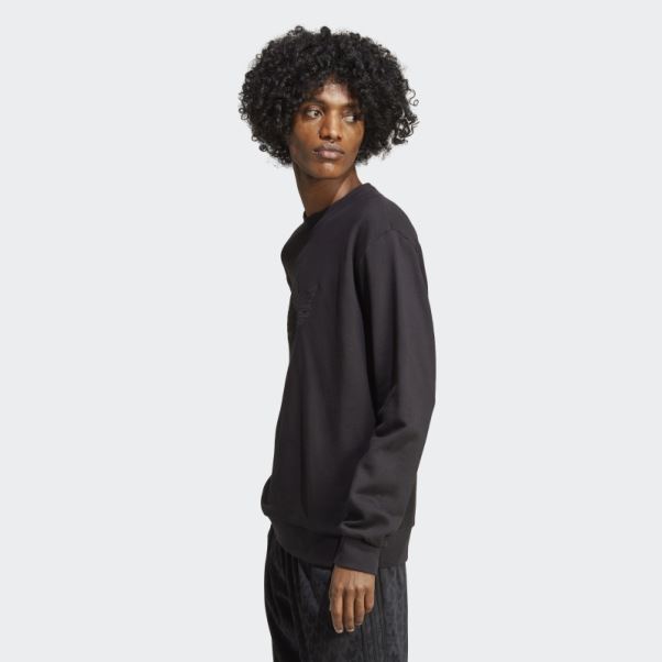 Sweat Ras Du Cou Adidas Graphique Monogramme Noir