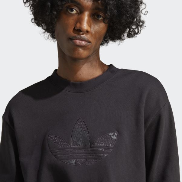 Sweat Ras Du Cou Adidas Graphique Monogramme Noir