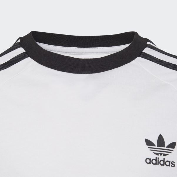 T-shirt Adicolor 3 Bandes Blanc Adidas