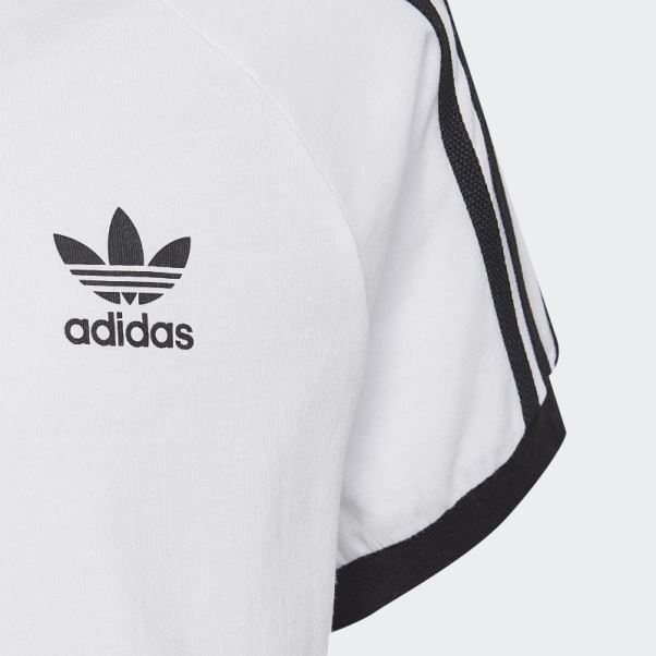 T-shirt Adicolor 3 Bandes Blanc Adidas