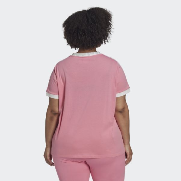 T-shirt à 3 Bandes Adicolor Classics (grande Taille) Rose Adidas