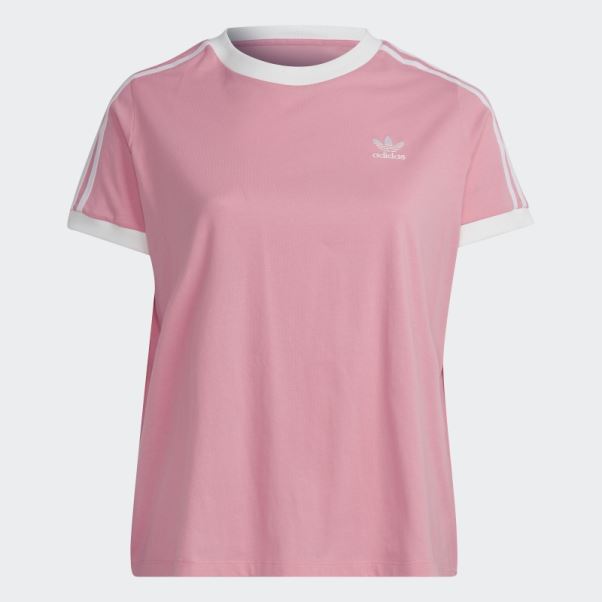 T-shirt à 3 Bandes Adicolor Classics (grande Taille) Rose Adidas