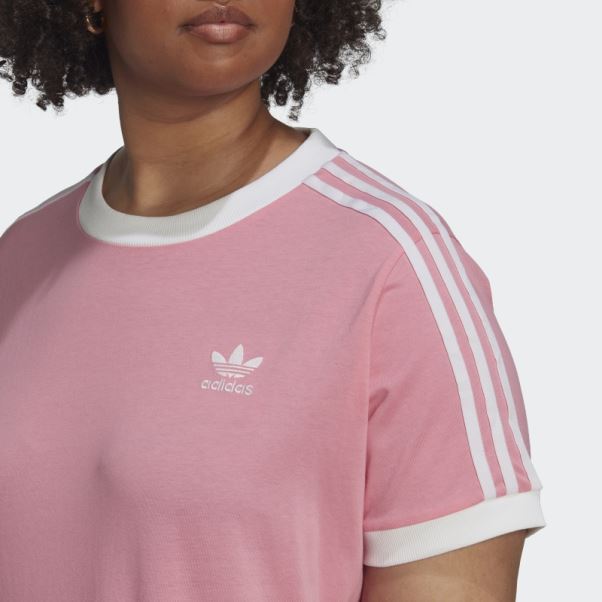 T-shirt à 3 Bandes Adicolor Classics (grande Taille) Rose Adidas