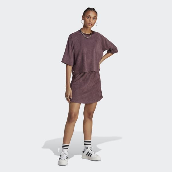 Jupe En Daim Adicolor Classics Bordeaux Adidas