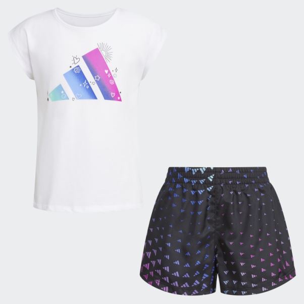 Tank Wvn Aop Short Ensemble Blanc Adidas