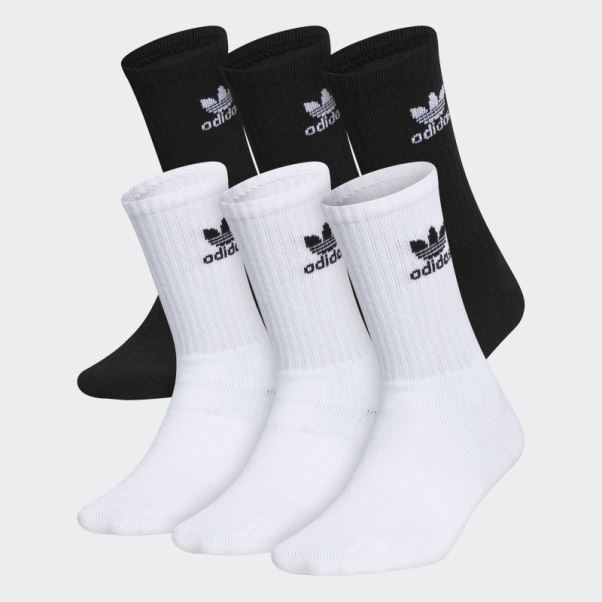 Chaussettes Blanches Adidas Trèfle Crew 6 Paires