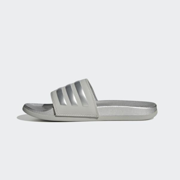 Claquettes Adidas Adilette Confort Argentées