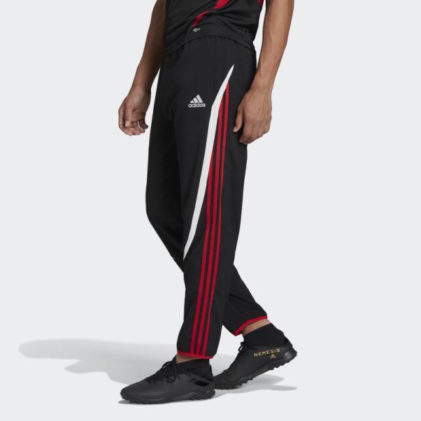 Manchester United Teamgeist Pantalon De Survêtement Tissé Noir Adidas