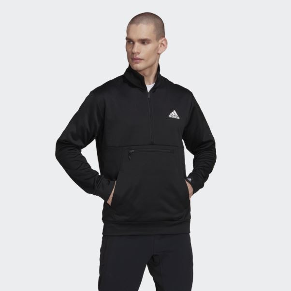 Aeroready Game And Go Petit Logo Demi-zip Top Adidas Noir