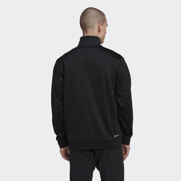 Aeroready Game And Go Petit Logo Demi-zip Top Adidas Noir