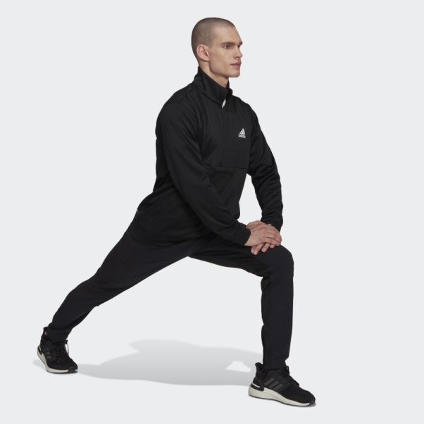 Aeroready Game And Go Petit Logo Demi-zip Top Adidas Noir