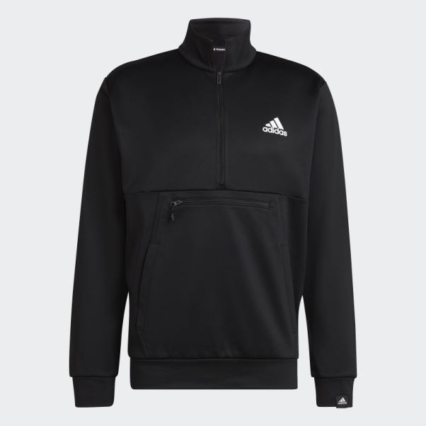 Aeroready Game And Go Petit Logo Demi-zip Top Adidas Noir