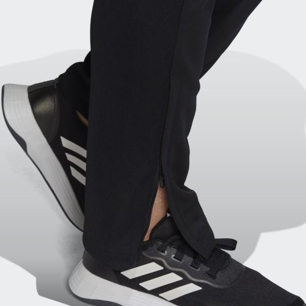 Pantalon Slim Fuselé Adidas Aeroready Sereno Cut 3-stripes Noir (grande Taille)