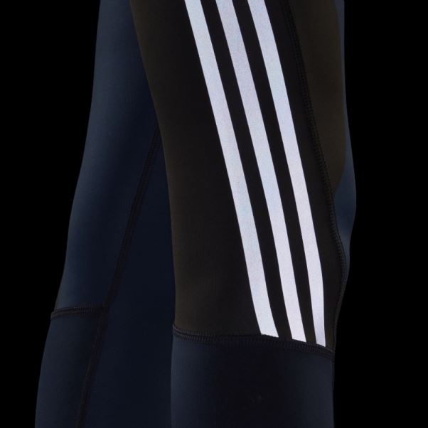 Adidas Marimekko Run Icons 3-stripes 7/8 Legging De Course Bleu Marine