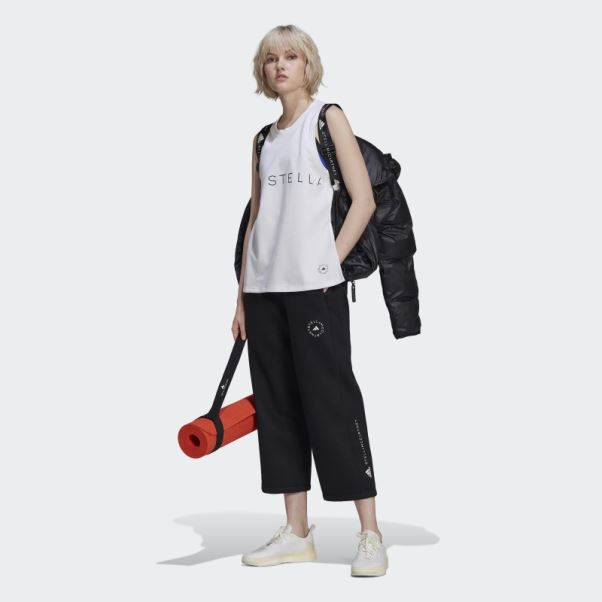 Adidas By Stella Mccartney Sportswear Logo Débardeur Blanc Mode