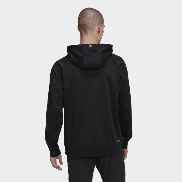 Aeroready Game And Go Camo Logo Sweat à Capuche Noir Adidas