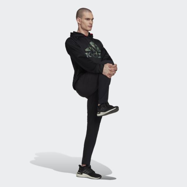 Aeroready Game And Go Camo Logo Sweat à Capuche Noir Adidas