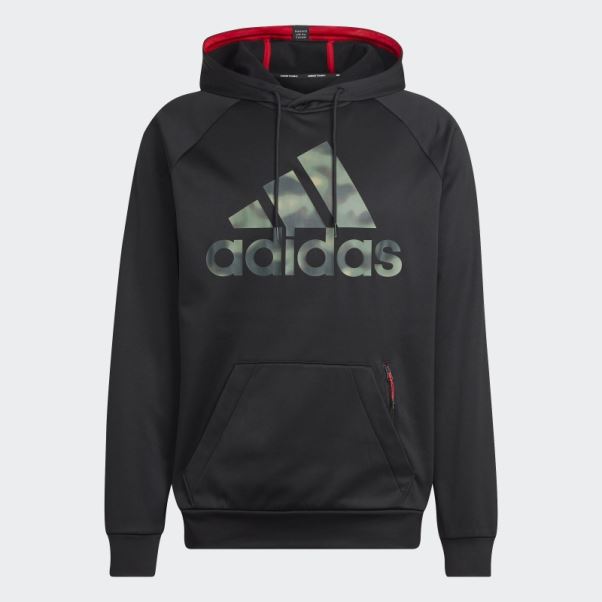 Aeroready Game And Go Camo Logo Sweat à Capuche Noir Adidas
