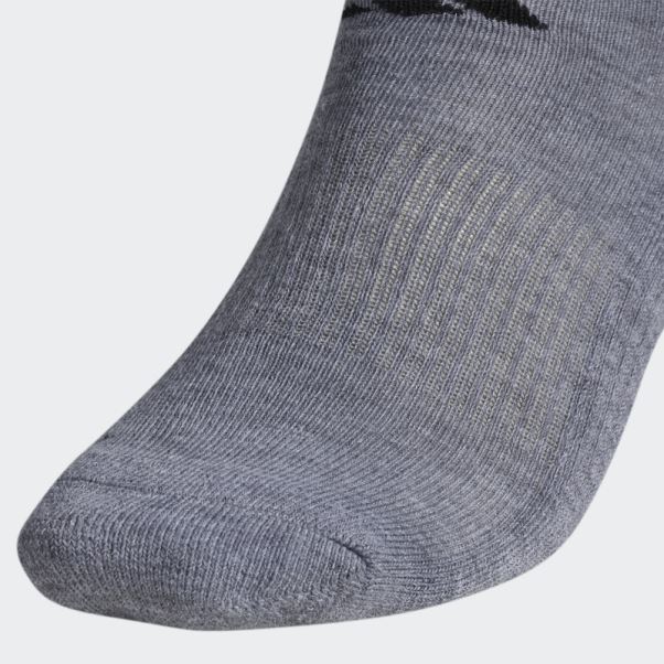 Chaussettes Invisibles Matelassées Adidas Athletic 6 Paires Gris Moyen