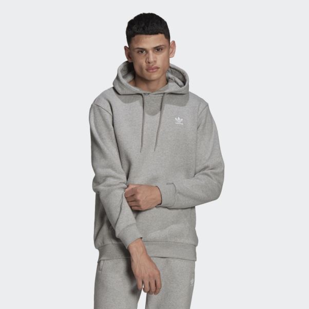 Sweat à Capuche Adidas Adicolor Essentials Trèfle Gris Moyen