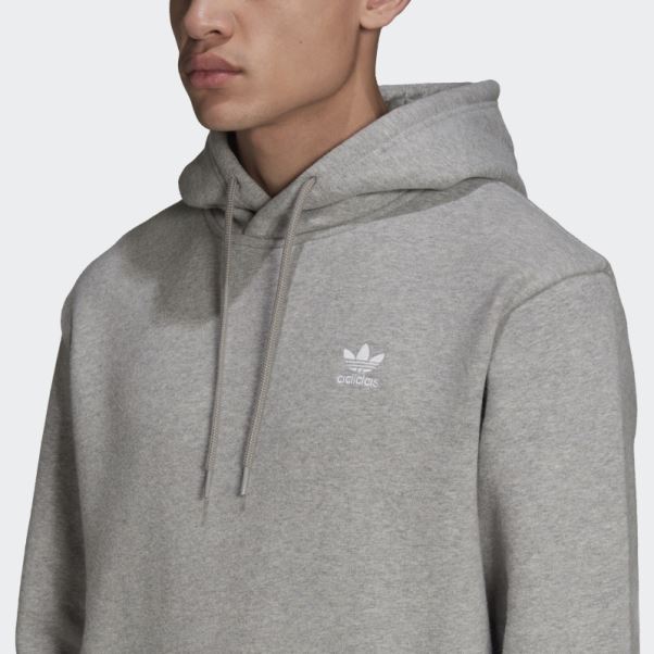 Sweat à Capuche Adidas Adicolor Essentials Trèfle Gris Moyen