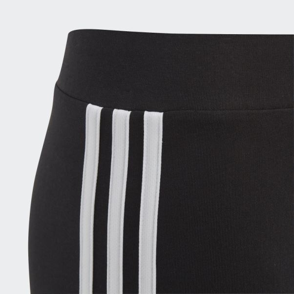 Collants En Coton Essentials 3 Bandes Noir Adidas
