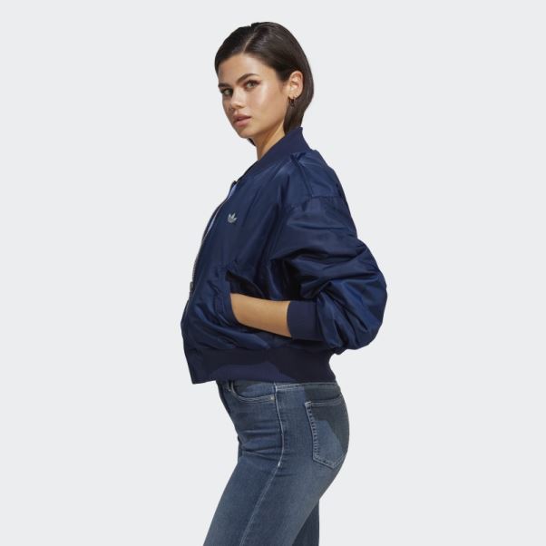 Originals Blouson Aviateur Court Réversible Adidas Night Indigo