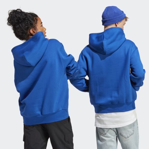 Adidas Sweat à Capuche Graphique Bleu Royal