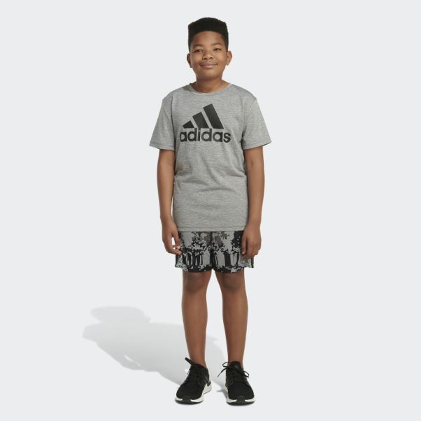 Short Adidas Back To Nature Noir Imprimé Sur L'ensemble