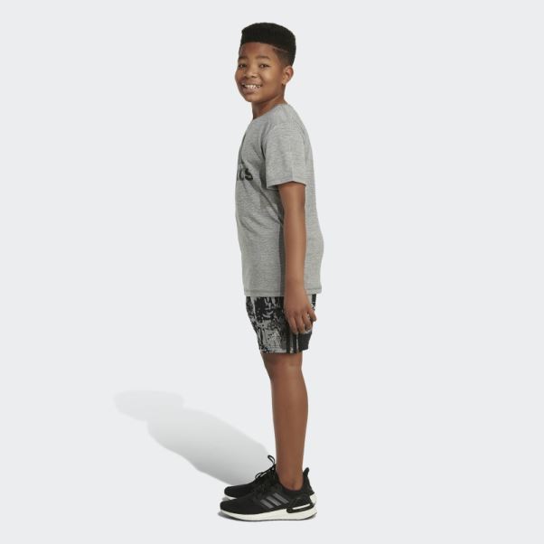 Short Adidas Back To Nature Noir Imprimé Sur L'ensemble