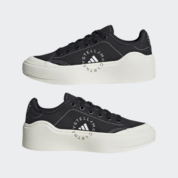 Adidas By Stella Mccartney Chaussures Court Noir Chaud