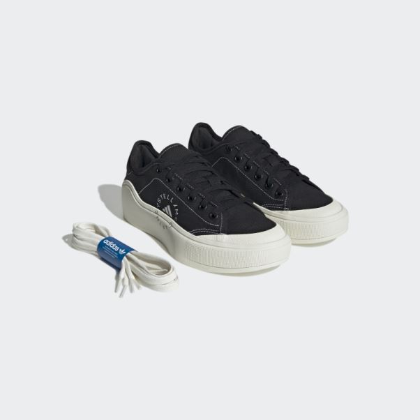 Adidas By Stella Mccartney Chaussures Court Noir Chaud