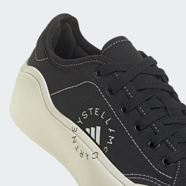 Adidas By Stella Mccartney Chaussures Court Noir Chaud