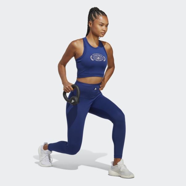 Débardeur Court Graphique Club De Sport Bleu Victoire Adidas