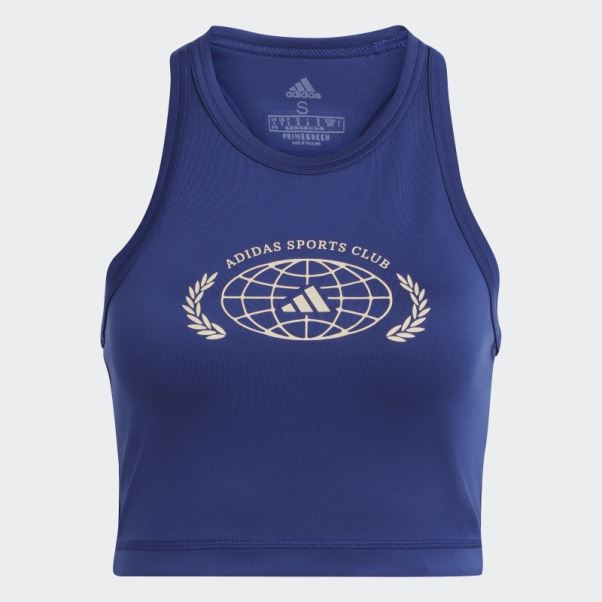 Débardeur Court Graphique Club De Sport Bleu Victoire Adidas