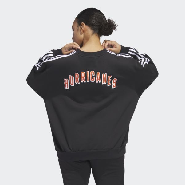 Sweat Ras Du Cou Surdimensionné Adidas Hurricanes Noir