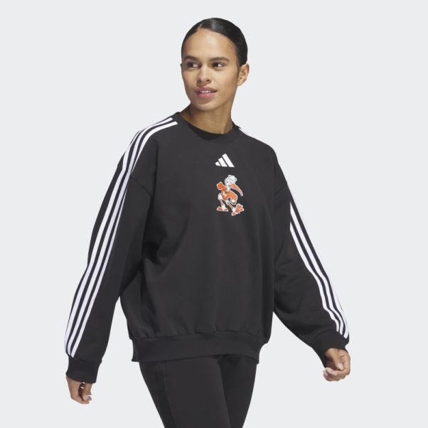 Sweat Ras Du Cou Surdimensionné Adidas Hurricanes Noir