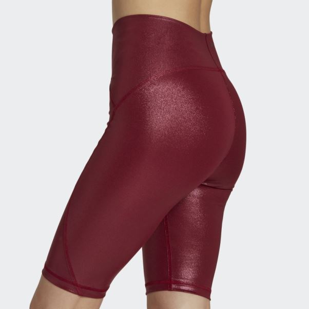 Adidas By Stella Mccartney Collant Cycliste Brillant Bordeaux