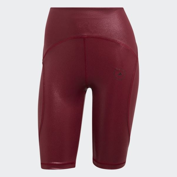 Adidas By Stella Mccartney Collant Cycliste Brillant Bordeaux
