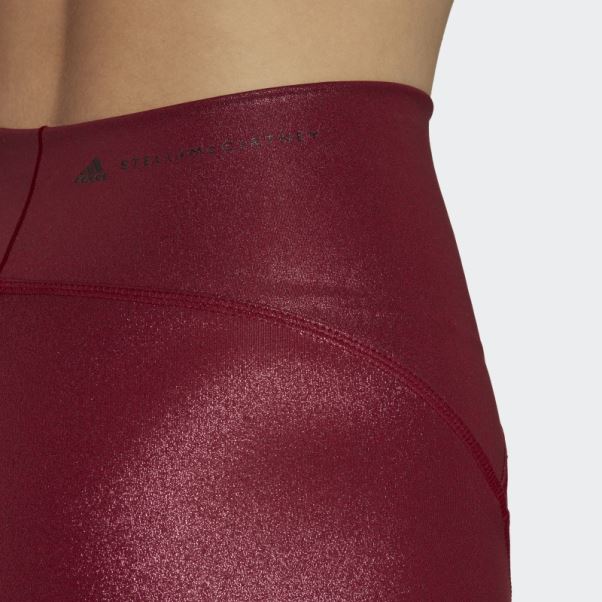 Adidas By Stella Mccartney Collant Cycliste Brillant Bordeaux